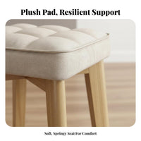 Stackable Padded Stool Space-Saving Design Household Furniture Comfortable Cushion Backless Seat for Families, Homeowners, Living Room, Home, Entryway