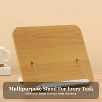 With Page holders Adjustable Desktop Bookstand Handsunrestricted Adjustable Desktop perusing Easel Foldable Design Book Stand Sturdy and Stable for Students, Office Workers, Study Room, Bedroom, Library, School