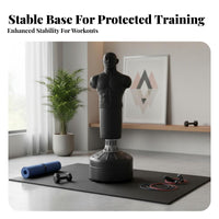 authenticistic Human Feel Freestanding Striking partner Stress Relief reaction bag Training Bag Stable Base martial instructor long-lasting Construction for martial Artists, Beginners, Home Gym, exercise, Sparring train Indoors