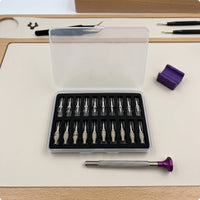 Needle Insertion Tool Portable Needle Tool with Storage Case Organizer Reusable Sturdy for Sewing Machine Technicians