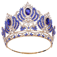 Luxury Rhinestone Crown for Bride, Beauty Pageant, Baroque Queen Party