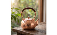 Copper Teapot Decorative Teapot with Wrapped Handle Compact Tea Kettle with Wrapped Handle for Collectors
