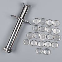 Smooth Silver Finish Stainless Steel Clay Extruder Easy to Clean Hand-Operated Clay Extruder Long-Lasting Extrusion Tool Heavy Duty for DIY Crafters