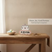Welcome Home Dog Figurine Desktop Ornament for Entryway Living Room Decor