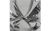 Butterfly Sculpture Silver Alloy Art Piece Decor Reflective Figurine for Homeowners, Living Room