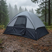 Low Dome Tent Large Doorway Double-Layer Tent Two-Color Outdoor Shelter for Hiking