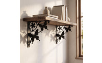 Decorative Shelf Bracket Black Coated L Bracket Versatile Angle Brackets Easy to Install for DIYers, Living Room, Kitchen