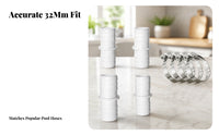 2 Pieces Plumbing Part Stainless Steel Ribbed Plastic Hose Barb Fitting