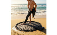 Portable Beach Changing Mat Foldable Changing Mat with Pouch Drawstring Bag Round for Surfers, Swimmers, Poolside