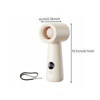 Handheld Fan with Display Strong Air Current Digital Display Cooling Fan Powerful Wind for Commuting, Office