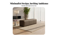 Soft Seating Backless Ottoman Bench Multi-Purpose Upholstered End-of-Bed Bench Versatile Design Long Stool Wear-Resistant for Business Owners, Homeowners, Rest Area, Clothing Storage, Shopping Mall, Living Room