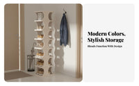 Narrow Shoe Rack Space-Saving Multi-Tier Shoe Rack Small Footprint for Students, Entryway, Dorm Room, Bedroom
