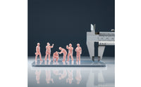 6 Pieces Miniature Construction Worker Figures Tiny Figurines Diorama Figures for Dioramas
