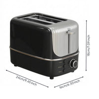 2-Slice Toaster Easy-Clean Two-Slot Toaster Kitchen Appliance Removable Modern for Dorm Rooms