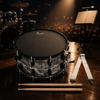 10-Lug 14 Inch Snare Drum Marbled Finish Poplar Snare Drum Drumsticks Included Percussion Instrument