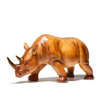 Rhinoceros Figurine Polished Rhino Figurine Eye-Catching Rhino Statue for Collectors