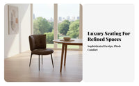 Curved rear Armchair High rearrest Living Room Seating Upholstered Soft Padding for Design aficionados, Showroom, Cafe, Bedroom