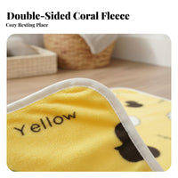 Soft Fleece Pet Blanket All Seasons Use Soft Fleece Dog Blanket Versatile Printed Dog Throw for Young Dogs, Kittens, Kennel, Crate, Couch