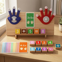 Hands-on Wooden Math Learning Board Detachable Addition Subtraction Board Natural Wood Colorful for Children, Kids