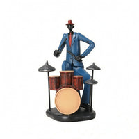 Musician Figurine Artistic Musician Statue with Artfully Shaped Sculpture for Jazz Fans, Living Room, Bookshelf