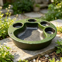 Resin Multi-Compartment Bird Feeder and Waterer for Garden