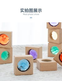 Translucent Acrylic Gem Stacking Building Blocks Toy for Kids, Educational Early Learning, Creative Domino