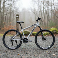 Aluminum Alloy Frame Mountain Bike Variable Speed Hardtail Mountain Bike Shock-Absorbing Fork Away-Road Bike Twin Disc Brakes for Students, Teenagers, Adults