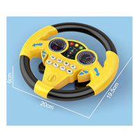 Pretend-Play Toy Steering Wheel with Suction Cup Educational Simulated Steering Wheel for Toddlers