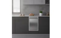 Recessed Concealed Trash Bin Space-Saving Wall-Mounted Trash Bin Stainless Steel Wastebasket Concealed for Kitchen, Cabinet, Utility Room