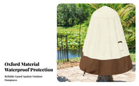 Safeguarding Fountain Cover Outdoor Protector Vented Weatherproof Fitted Fountain Cover Drawstring Rain and Wind Protection
