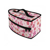 Zippered Iron Storage Bag Top Handle Floral Iron Bag Black Trim