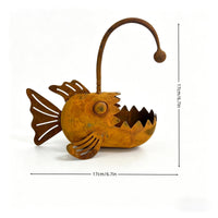 Metal Fishes Planter Novelty Fishes Planter Whimsical Plant Holder for Gardeners, Patio