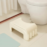 Anti-Slip Toilet Stool Compact Toilet Footstool Stable Squatting Stool Space-Saving for Family
