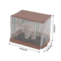 Dog Crate Cover and Cat Cage Cover, Breathable Mesh Pet Cage Cover for Wire Crates, Indoor Outdoor Dog Cage Cover with Privacy Mesh Sides