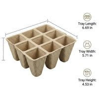 12 Cell Seedling Trays, Biodegradable Paper Pulp Pots, Plant Propagation Trays with Gardening Labels, Small Garden Tools Included