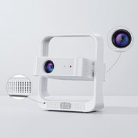 small home Projector Screen Casting Display Device with Carrying Frame Auto Focus Electronics for Students, Movie Nights