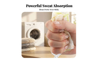 5 Pieces Reusable Abdominal Sweat Pad Microporous Abdomen Sweat Liner Soft Clothing Accessory Stitched Edges