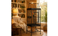 Parrot Enclosure Wire Mesh Metal Avian Enclosure Feeding Container Holders