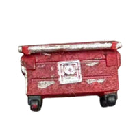 1/64 Miniature Trash Can Realistic Model Waste Bin with Wheels Small Diorama Accessory for Dioramas