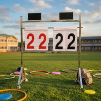 Scoreboard with Wheels Freestanding Mobile Scoreboard Portable Scorekeeper for Schools, Coaches, Training Training Periods