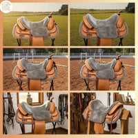Western Saddle Pad Contoured Fleece Saddle Pad Secure Lightweight for Horse Riders, Trail Riding