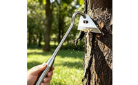 Stainless Steel Bark Scraper with Triangular Blade Handheld Bark Scraper Curved Tool Heavy Duty for Arborists
