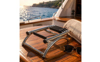 Foldable Yacht Ladder with Handrail Corrosion-Resistant Stainless Steel Boarding Ladder Anti-Rust Marine Hardware Easy to Mount for Dock