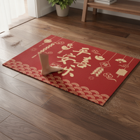 Chinese New Year 2026 Year of the Horse Entrance Mat with Non-Slip Silicone Backing