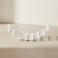 Arched Grid Fruit Tray Low-Profile Sculptural Fruit Holder Rustic-Modern Tabletop Decoration for Dining Table