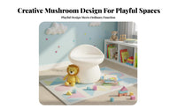 Housewarming Gift Mushroom-Shaped Stool Decorative Mushroom-Shaped Ottoman Creative Design Home Furnishing Multi-Functional for Homeowners, Students, Entryway, Living Room, Bedroom, reading corner