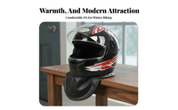 For All Genders Design Electric Bike Helmet Removable Neck Warmer Full Face Helmet Anti-Fog Visor for Men, Women, Daily Commuting