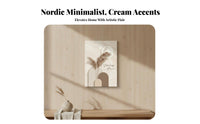 2 Pieces Warm and Cozy Nordic Abstract Figure Painting Fade-Resistant Cream Aesthetic Minimalist Wall Decor Abstract Wall Art for Interior Design Enthusiasts, Gift Givers, Living Room, Bedroom, Home Office, Hallway