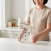 Moisture-Proof Airtight Food Storage Container Space-Saving Design Rice Storage Bin Portable Handle