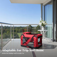 Breathable Mesh Panels Foldable Pet Crate Lightweight Portable Pet Crate Easy to Assemble Collapsible Dog Kennel Multiple Doors for Campers, Travelers, Outdoor, Outdoors, Camping, Indoors
